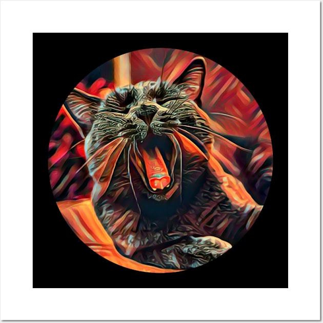 Daring floppy cat Wall Art by GoranDesign